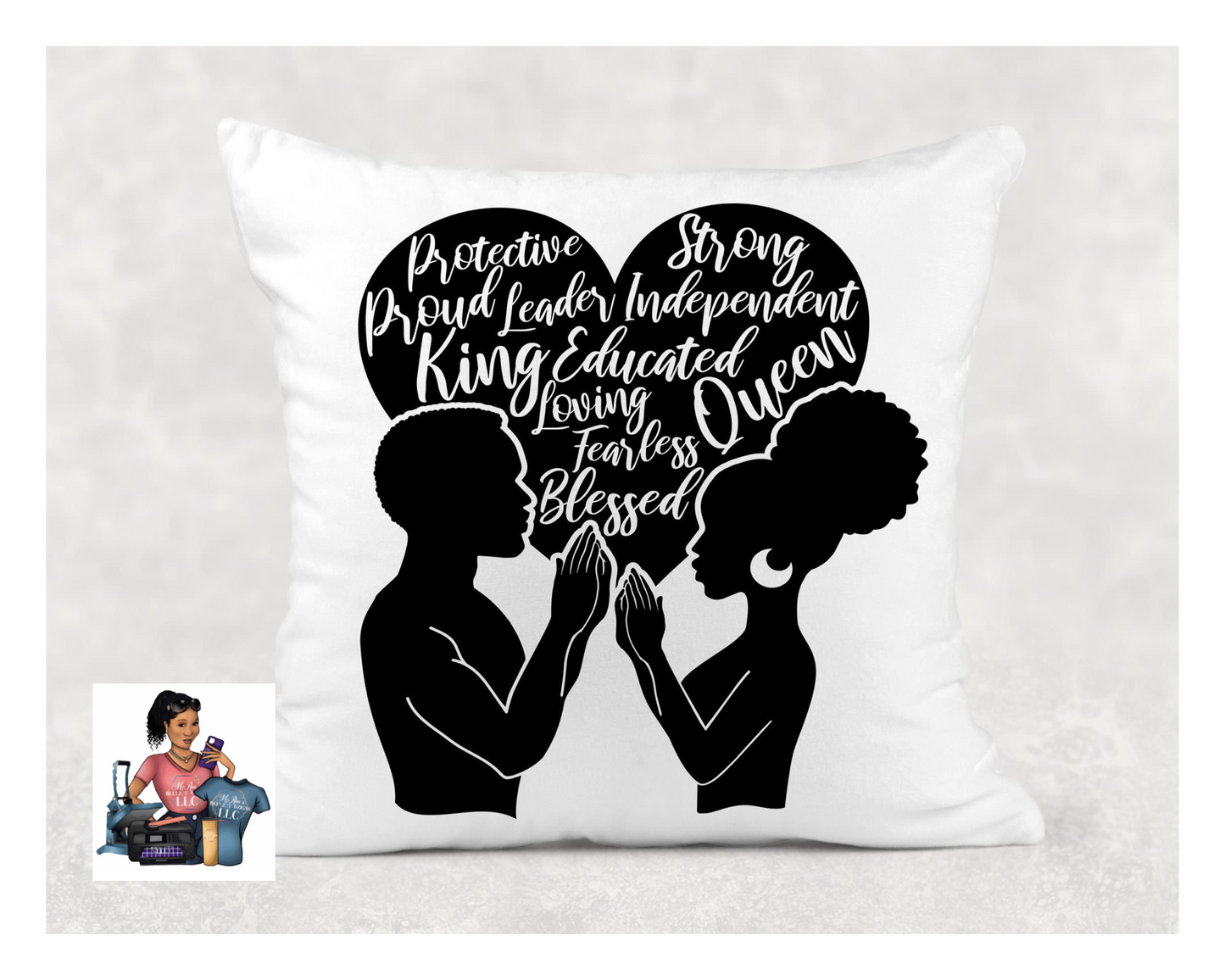 Black Love Pillow