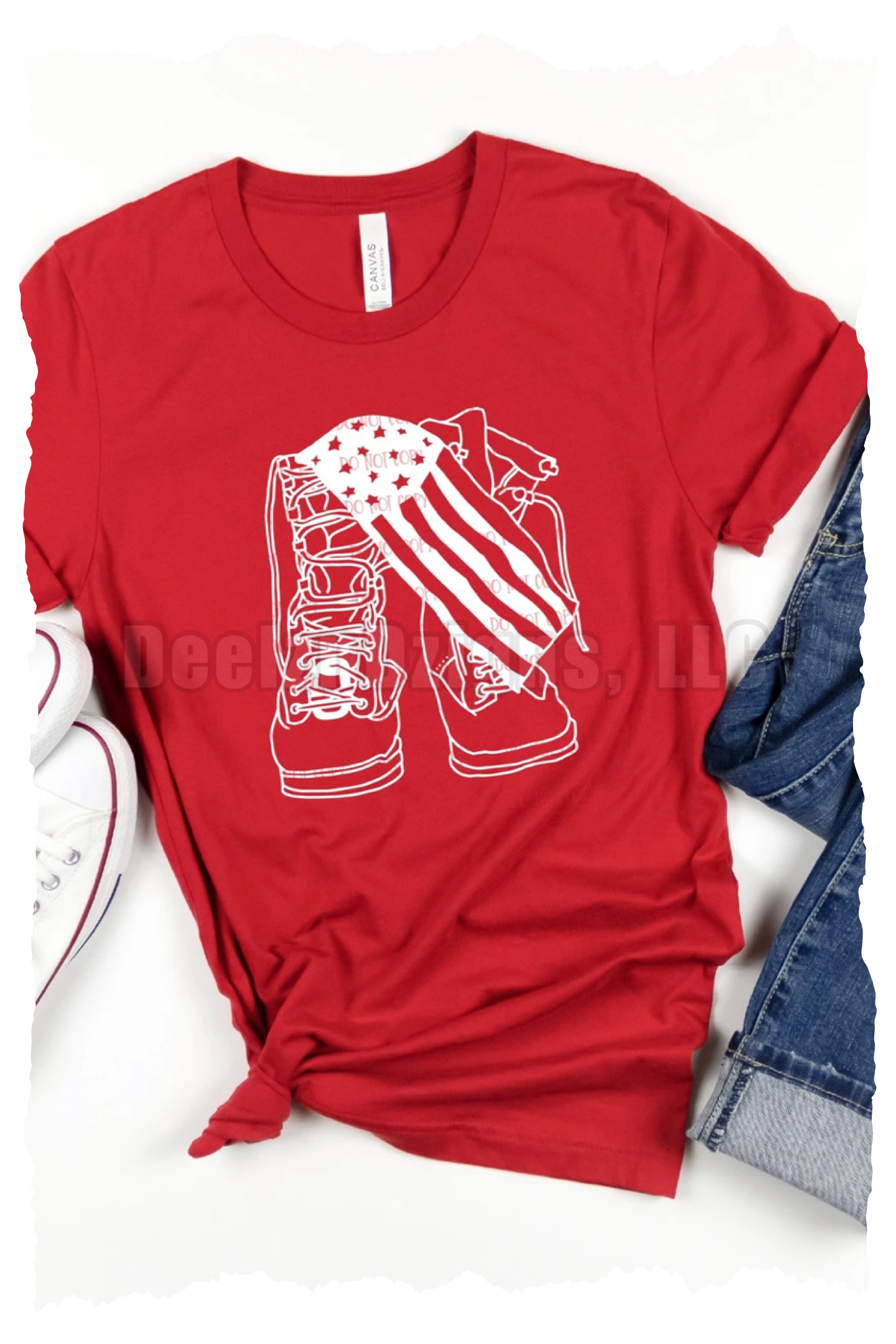 Combat Boots With Flag