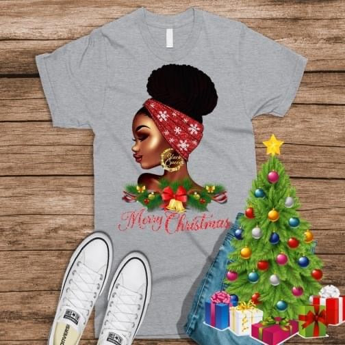 Black Queen Merry Christmas Tee Shirt