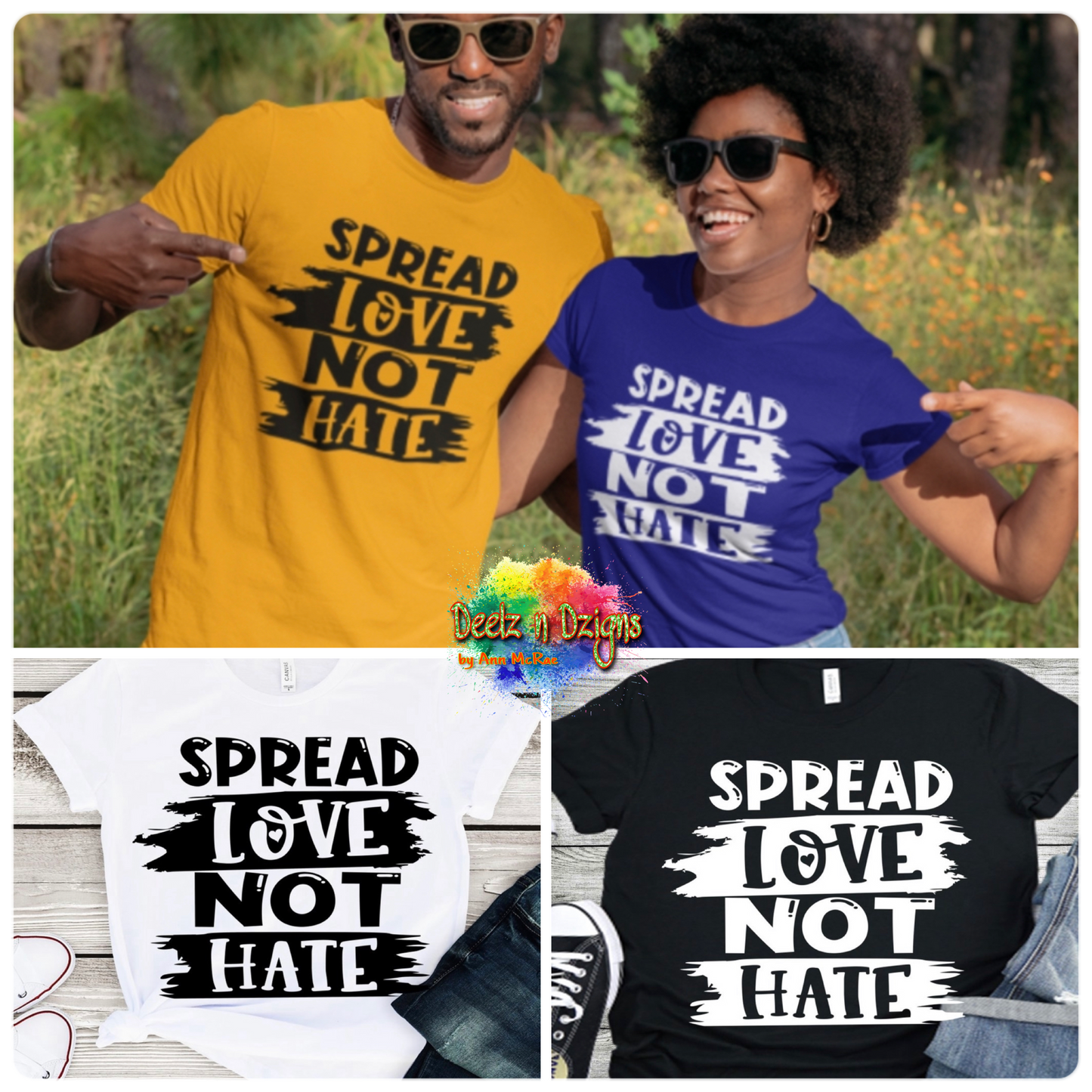Spread Love Not Hate - White Print