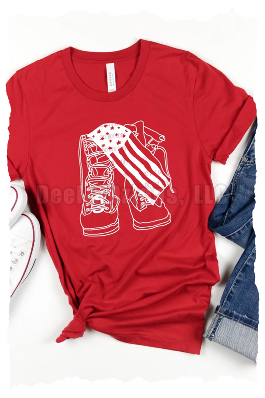 Combat Boots With Flag